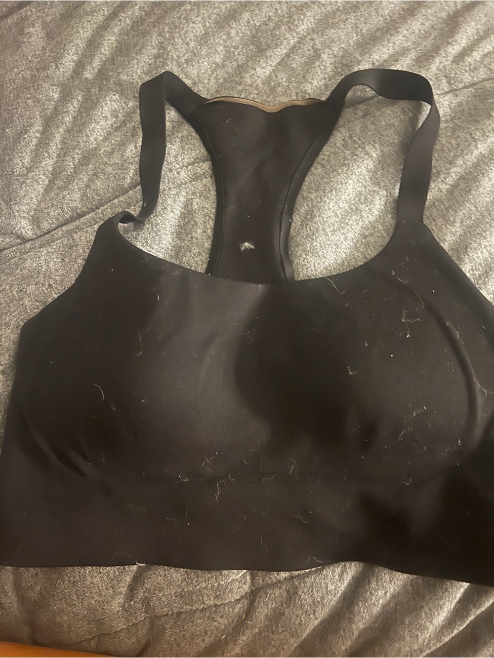 Women's Black Racerback Seamless Sports Bra